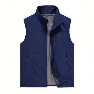 Chaleco de Forro Polar con Diseño de Logotipo Bordado Personalizado, Chaqueta con Cierre Completo, Uniformes Cálidos de Verano para Trabajadores y Voluntarios - Product Image 4