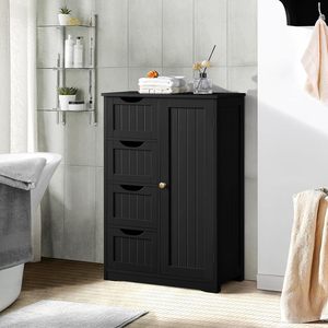Armoire <span class=keywords><strong>de</strong></span> rangement moderne <span class=keywords><strong>scandinave</strong></span> personnalisée en MDF pour <span class=keywords><strong>salle</strong></span> <span class=keywords><strong>de</strong></span> <span class=keywords><strong>bain</strong></span> et salon avec 4 tiroirs - Product Image 2