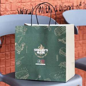 Custom Eco Friendly Biodegradable Brown Paper Bags for Fast Food Takeaway Restaurant Takeaway Packaging, and Takeaway Purposes - Product Image 1