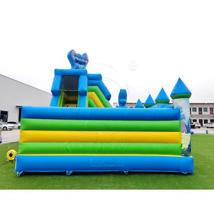 Château gonflable de parc d'attractions, combo château gonflable, maison de rebond, PVC commercial, capacité de 300 à 500 kg, château gonflable avec toboggan, mur d'escalade - Product Image 4