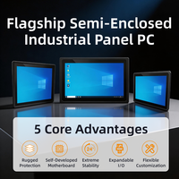 PC industriel semi-fermé de pointe, 12V DC, Android/Windows, pour l'acquisition de données, écran tactile, ordinateur sans ventilateur avec SSD 256 Go