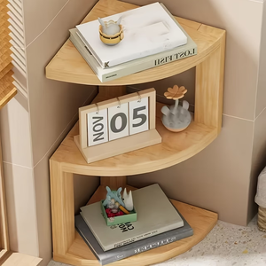 Estante esquinero <span class=keywords><strong>de</strong></span> bambú <span class=keywords><strong>de</strong></span> 3 niveles multiusos para baño y ducha, ideal para espacios pequeños. - Product Image 1