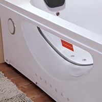 NEUX Mini-bain à remous rectangulaire moderne pour intérieur, avec drain, capacité 115L, en acrylique écologique, massage à air et hydromassage intégré