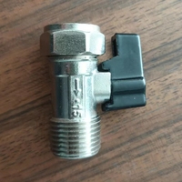 1/2 "mâle forgé Compression chromé vanne d'isolation complète vanne de compteur d'eau vanne à boisseau sphérique en laiton avec poignée à levier