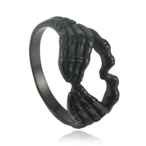 Anillo de mano de esqueleto para hombre, estilo punk, de acero inoxidable, joyería de moda, regalo 24032 - Product Image 4