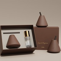 Diffuseur de parfum en céramique en forme de cône inversé personnalisé C&H avec logo gravé, poterie durable, rechargeable