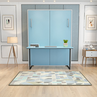 Lit Mural Escamotable Moderne Sur Mesure Gain de Place Tailles Simple et Queen Murphy Rabattable Avec Bureau