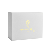 Boîte cadeau de luxe portable pour perruque, faite à la main, rigide, avec logo personnalisé, pelliculage mat, gaufrage, fermeture magnétique et doublure en satin