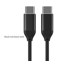 Câble USB Type-C PD100W 5A à charge rapide, 10 Gbit/s, compatible 4K/5K, gaine en PVC, conducteur en cuivre pur tressé, 1m/2m pour ordinateur et écouteurs