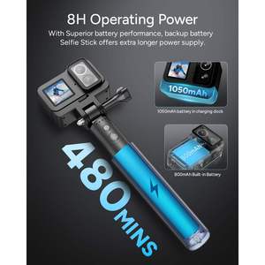 <span class=keywords><strong>Camera</strong></span> hành động SJCAM SJ20 <span class=keywords><strong>4K</strong></span> Zoom 8X 154 FOV F2.0/F1.3 Ống kính kép Độ ổn định HDR ánh sáng yếu 8H Power Selfie-Stick Linh hoạt - Product Image 3