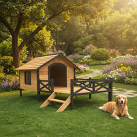 Groothandel Houten Hondenhok Outdoor Houten Hondenkennel Met Balkon