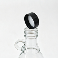 Bouteille en verre transparente réutilisable de 500 ml avec poignée, bouchon à vis en plastique avec joint pour l'embouteillage de vin de fruits et d'alcool maison