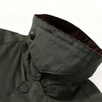 Veste tactique de chasse et de pêche vintage verte unie en toile courte BINBEIER pour hommes OEM CE