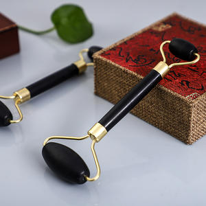 Rodillo Facial de Piedra de <span class=keywords><strong>Jade</strong></span> Natural Negra con Doble Piedra para Alivio de la Tensión, Estiramiento Facial y Reafirmación de la Piel - Product Image 6