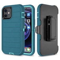 Étui de protection robuste de luxe avec clip ceinture Defender Heavy Duty pour iPhone 17 16 15 14 13 Pro Max