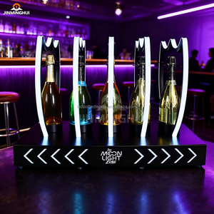 Fonte di fabbrica nuovo Design Led incandescente 5 bottiglie di metallo Rack 5 Led <span class=keywords><strong>Display</strong></span> bottiglia presente per Bar Nightclub - Product Image 6