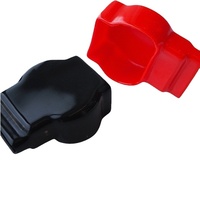 Capuchon isolant rouge et noir en caoutchouc pour borne de batterie automobile 12V 24V, protection de câble de batterie pour voiture, camion, bateau, marine