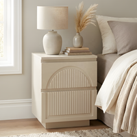 Table de chevet effet marbre pour chambre à coucher, meuble de rangement en bois avec 2 tiroirs