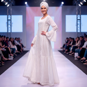 Vestidos Maxi Blancos de Estilo Africano de Alta Calidad y Lujo, con Bordado de Encaje, Mangas Largas Tipo Obispo, Ecológicos, para Ocasiones Especiales - Product Image 5