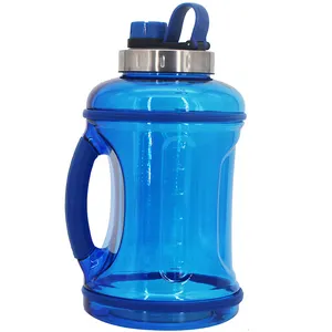 לוגו מותאם אישית לשימוש חוזר חדר כושר ספורט ללא BPA 64 אונקיות 64 אונקיות 2 ליטר בקבוק מים חצי ליטר מוטיבציה שקוף עם סמן זמן וקש