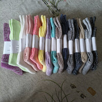 Calcetín Térmico Acogedor Leda Darcy Ultra Slouchy de Punto Acanalado Súper Suave de Lana de Cachemira para Mujer