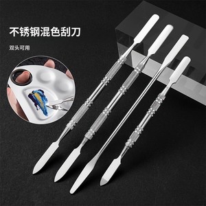 Bâton de mélange de gel pour nail art, bâton de mélange de couleurs en acier inoxydable, double extrémité, double usage, outil professionnel de mélange de couleurs pour - Product Image 1