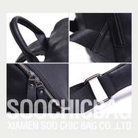 Sac à dos unisexe en cuir personnalisé, Style anglais, noir, pour ordinateur portable, collège et d'école