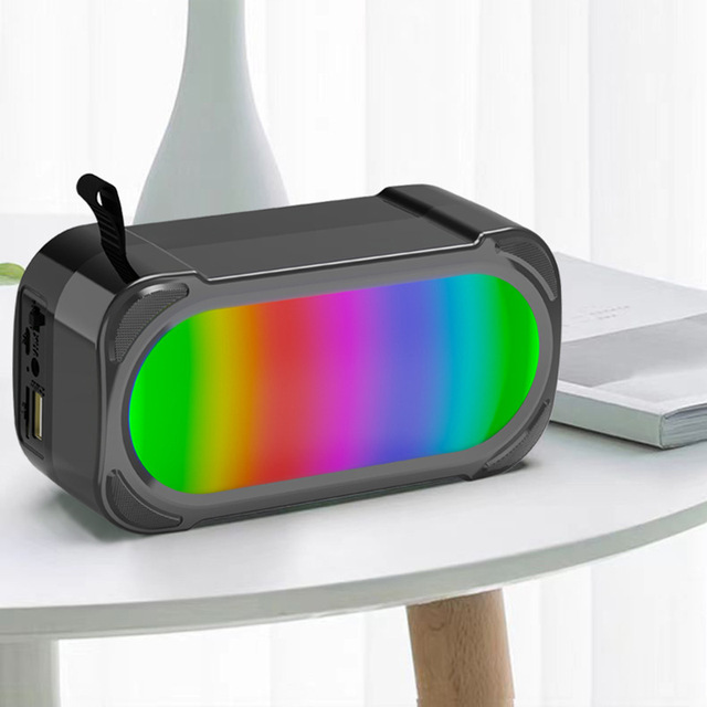 Factory Wholesale 1203 Colorful Bluetooth Speaker Portable Pocket Size RGB Lighting 1-2 Hours Playback