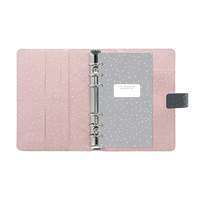 Vente directe d'usine cuir Pu A5 A6 B5 reliure à feuilles mobiles Logo personnalisé 6 anneaux Agenda Journal objectifs planificateur budgétaire