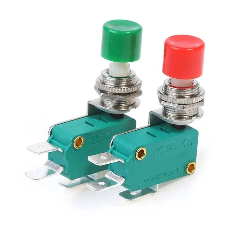 DS-438 attuatore momentaneo a pulsante rosso/verde Micro finecorsa pulsante da 12mm tensione di lavoro 250V