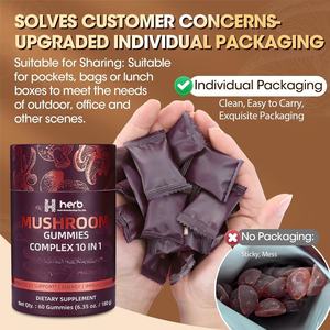 OEM/ODM Private Label Supplements Lion'Mane Ashwagandha Mushroom <b>Gummies</b> Energy Providing <b>Sleep</b> Assist Mushroom Gummy - Product Image 3