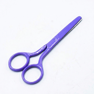 ODontomed 2011 Ciseaux de sécurité professionnels 4,25'' en acier inoxydable violet, 1 pièce, pour nez, oreilles, moustache, soins infirmiers et poches, pour salon de beauté (normes UE) - Product Image 1