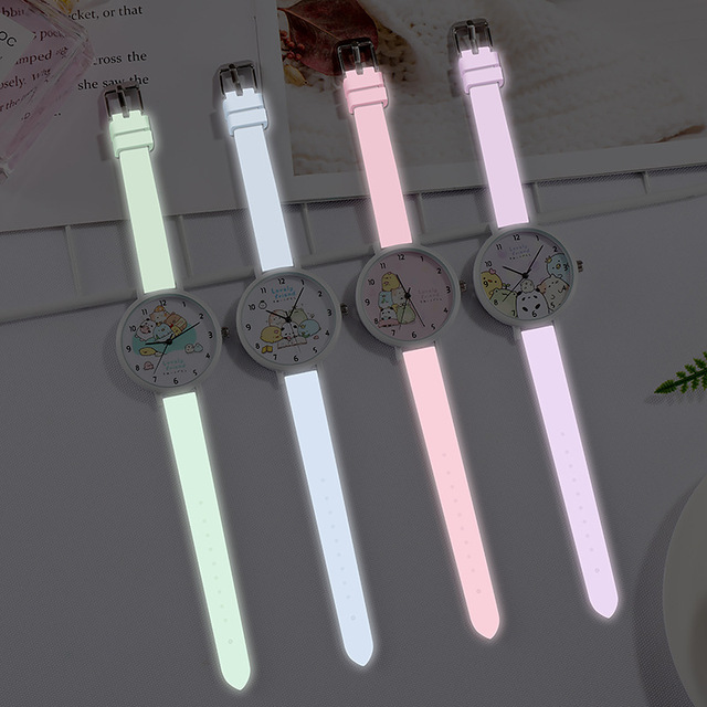 Glow in Dark Watch Children's Times Quartz Watches 3 Pointer Luminous Hands Working Kids Quartz Analog Wrist Watch