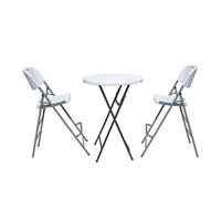 Table de cocktail pliante blanche la plus vendue Restaurant 80CM Table de bar pliante en plastique nordique haute ronde
