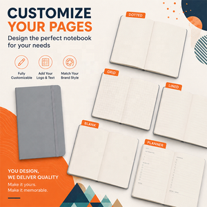 LC665 Taccuino A6 <span class=keywords><strong>Personalizzato</strong></span> con Logo, Stampa all'Ingrosso, Regalo Promozionale, Quaderni con Copertina Rigida e Portapenna - Product Image 5