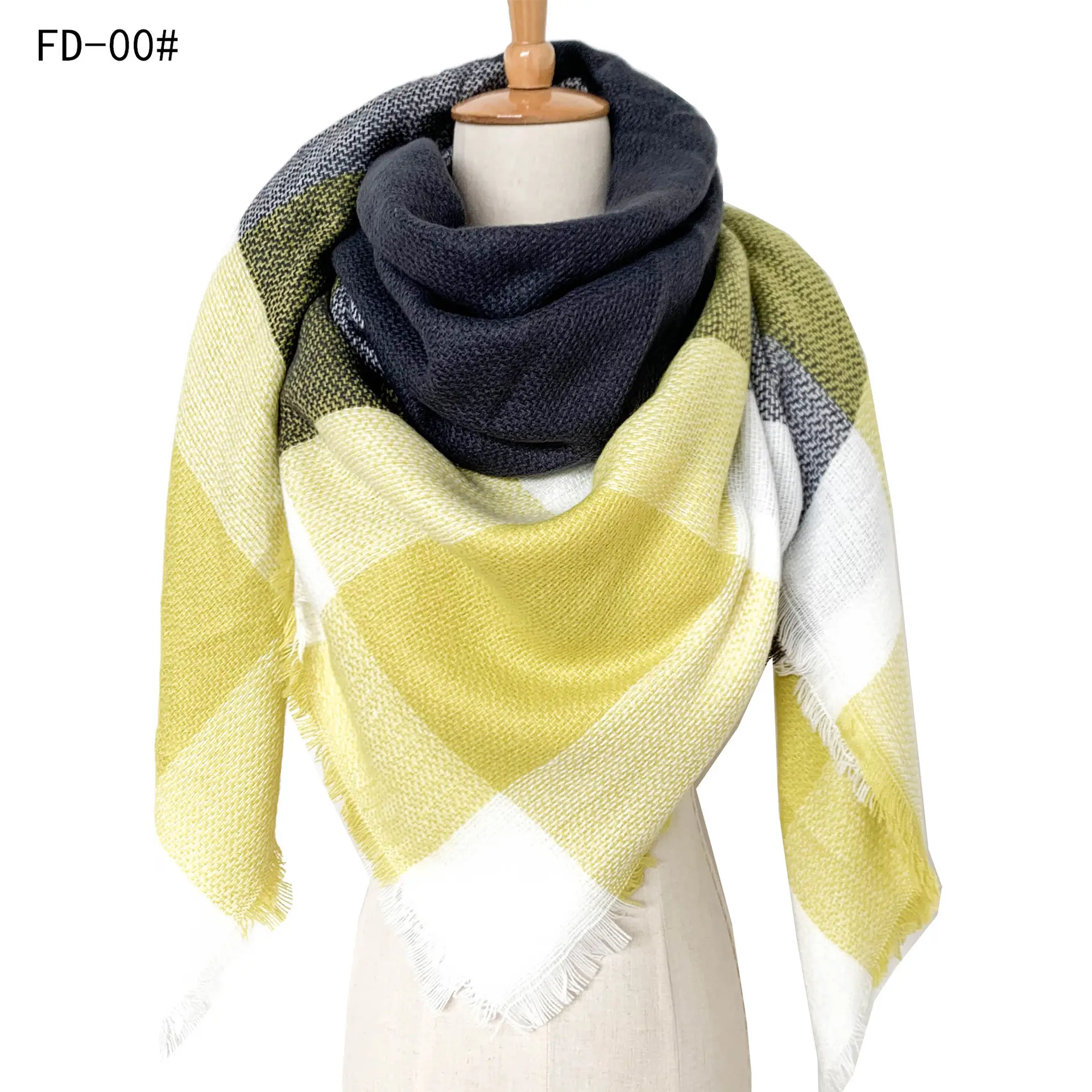 Fashion Winter Women Thick Wool Acrylic Feel Cashmere Pashmina Blanket Shawl Scarfs Scarves