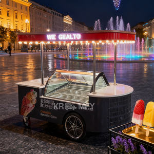 Camionnette de vente ambulante de glaces et de sucettes glacées 2025, prix bas, kiosque de nourriture de rue, chariot de vente de glaces - Product Image 4