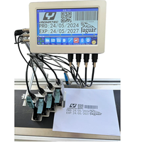 YAOMATEC mesin pengodean otomatis, Kode batang Logo tanggal, Printer Inkjet TIJ Online, multi-head, 10 inci 12.7mm 25.4mm untuk karton