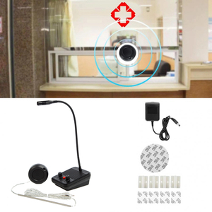 Intercomunicador <span class=keywords><strong>de</strong></span> Ventana, Sistema <span class=keywords><strong>de</strong></span> Altavoces Bidireccionales para Ventanas, para Negocios, Bancos, Oficinas, Hospitales, Mostradores, Tiendas, Estaciones, Escuelas, Ventanillas <span class=keywords><strong>de</strong></span> Boletos - Product Image 6