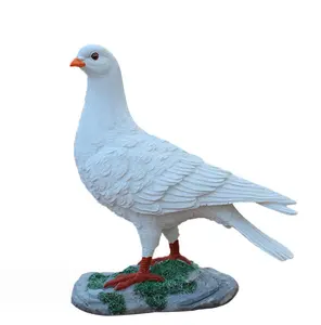新设计鸡肉户外雕像树脂花园雕像动物雕塑室内防水鸽子雕像