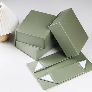 Luxus bedruckte kosmetische magnetische Falt aufbewahrung papier Geschenk box Verpackung für Magnet papier faltbare Geschenk box