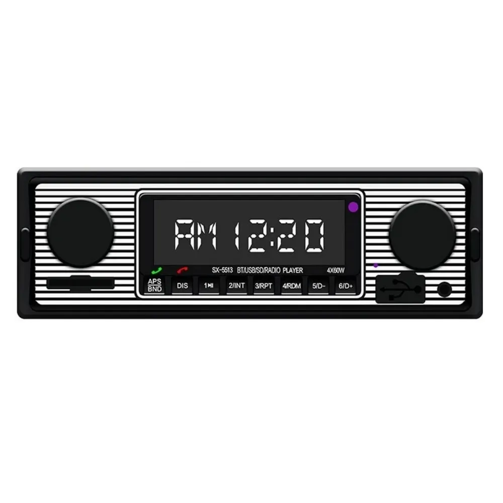 Coche Radio Estéreo Bluetooth USB FM AUX Receptor 12V Autoradio Control remoto Coche Reproductor de MP3