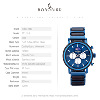 Montre en bois personnalisée de luxe pour homme, haute qualité, avec logo personnalisé, chronographe, résistante à l'eau, pour dropshipping