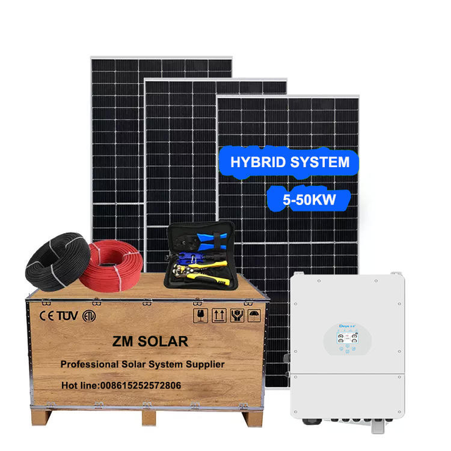 ZOOMAR SOLAR Hybrid Power System Home Off-Grid 5KW 10KW 20KW Monocrystalline Silicon Lithium Ion Battery Storage Pure Sine Wave