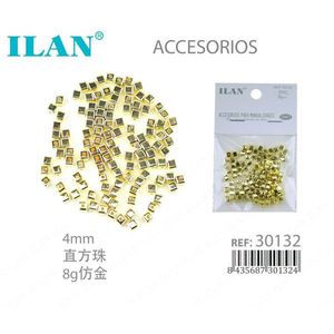 Perline Quadrate ILAN 4mm Placcate Oro per Accessori Artigianali - Product Image 1