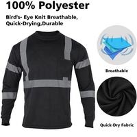 Magliette da Lavoro Personalizzate con Logo, Classe 3 Riflettente, Alta Visibilità, Maniche Lunghe, Traspiranti e Impermeabili