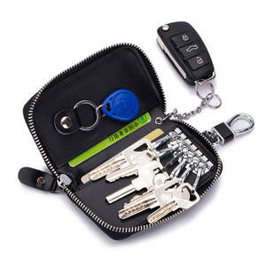 Porte-clés Andong pour hommes et femmes, en cuir de vache véritable, porte-clés de voiture, portefeuille de poche, porte-cartes - Product Image 4