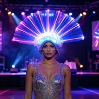 Couronne de fleurs LED, bandeau pour costume, pour mariage, rave, concert, Halloween, Noël, fête, accessoires pour photomaton