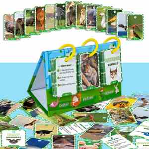 69 Tarjetas de Aprendizaje de Animales Realistas para la Educación Temprana, Interacción Padres-Hijos, Cuadernos de Actividades - Product Image 1