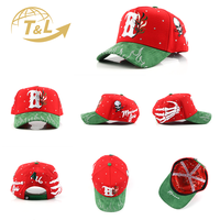 4UGEAR Gorras logotipo bordado personalizado Gorras de béisbol Rojas 4U 5 Panel Dad Hats Gorras de béisbol con logotipo personalizado Snapback Gorras para hombres